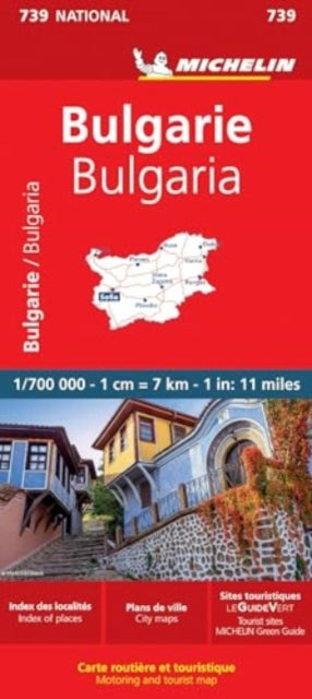 Cover image for 9782067173767 - Bulgaria - Michelin National Map 739