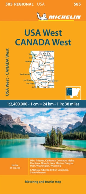 Supplemental image for 9782067175259 - Western USA, Western Canada - Michelin Regional Map 585