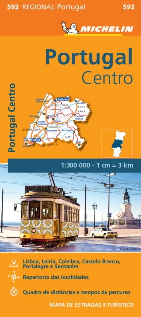 Cover image for 9782067184756 - Portugal Centro - Michelin Regional Map 592