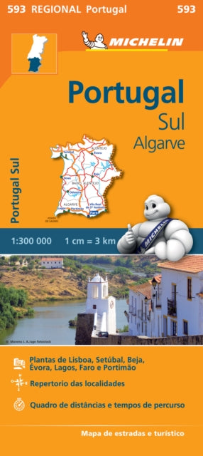 Cover image for 9782067184770 - Portugal Sud - Algrave - Michelin Regional Map 593