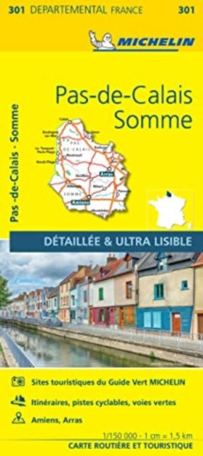 Cover image for 9782067202023 - Pas-de-Calais, Somme - Michelin Local Map 301