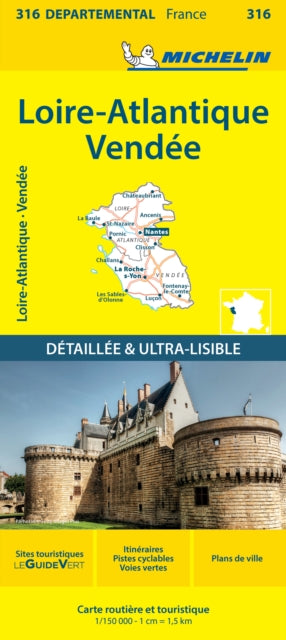 Supplemental image for 9782067202184 - Loire-Atlantique Vendee - Michelin Local Map 316
