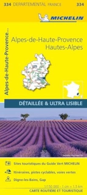 Cover image for 9782067202368 - Alpes-de-Haute-Provence, Hautes-Alpes - Michelin Local Map 334