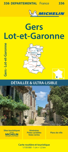 Cover image for 9782067202382 - Gers Lot-et-Garonne - Michelin Local Map 336