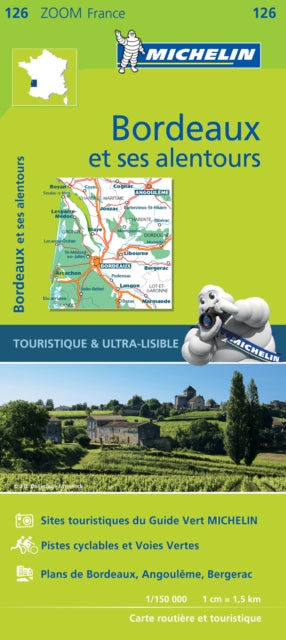Cover image for 9782067208803 - Bordeaux & surrounding areas - Zoom Map 126