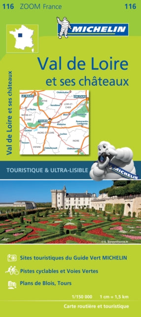 Cover image for 9782067209848 - Chateaux of the Loire - Zoom Map 116