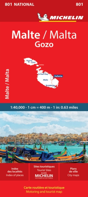 Cover image for 9782067229044 - Malta - Michelin National Map 801