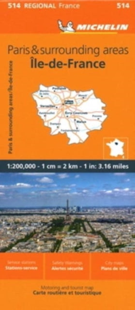 Cover image for 9782067258662 - Ile-de-France - Michelin Regional Map 514