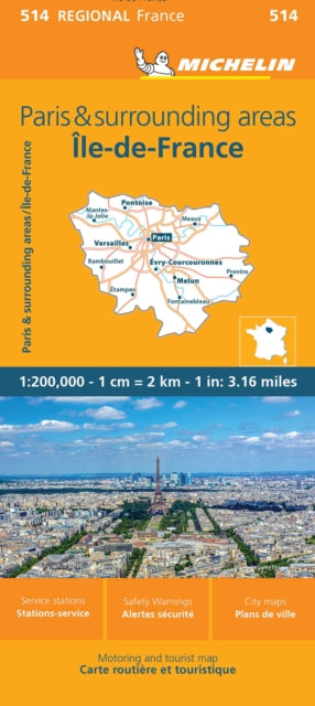 Supplemental image for 9782067258662 - Ile-de-France - Michelin Regional Map 514