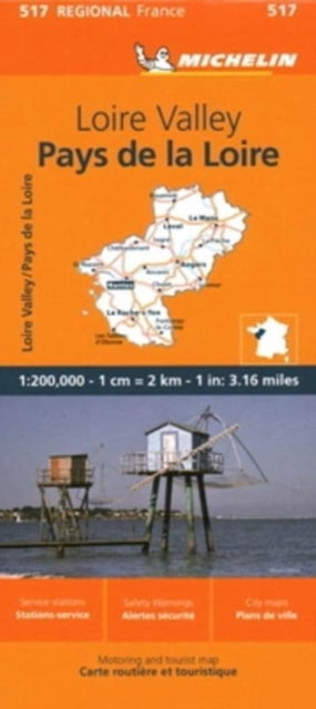 Cover image for 9782067258709 - Pays de la Loire - Michelin Regional Map 517