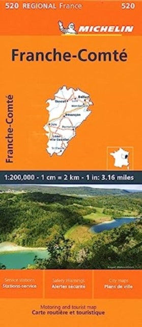 Cover image for 9782067258730 - Franche-Comte - Michelin Regional Map 520