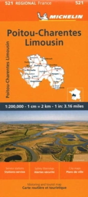 Cover image for 9782067258747 - Poitou-Charentes - Michelin Regional Map 521