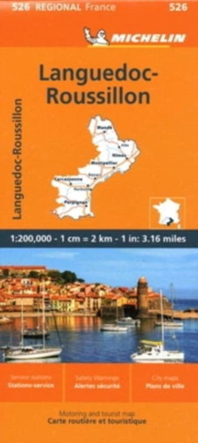 Cover image for 9782067258815 - Languedoc-Roussillon - Michelin Regional Map 526