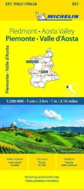 Supplemental image for 9782067258921 - Piemonte & VA - Michelin Local Map 351