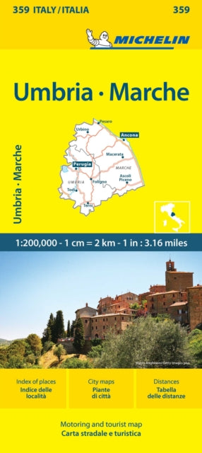 Supplemental image for 9782067258969 - Marche & Umbria - Michelin Local Map 359