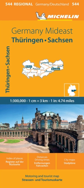Supplemental image for 9782067259003 - Germany Mideast - Michelin Regional Map 544