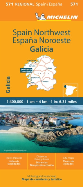 Supplemental image for 9782067259027 - Galicia - Michelin Regional Map 571