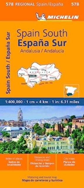 Cover image for 9782067259058 - Andalucia - Michelin Regional Map 578