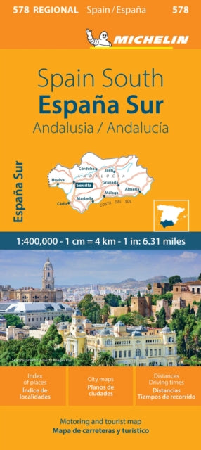 Supplemental image for 9782067259058 - Andalucia - Michelin Regional Map 578