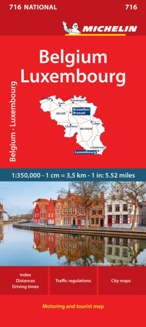 Supplemental image for 9782067259539 - Belgium & Luxembourg - Michelin National Map 716