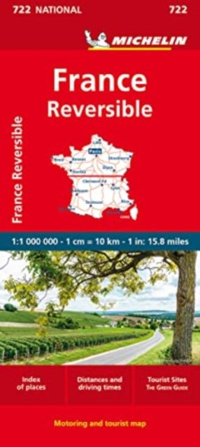 Cover image for 9782067259577 - France - reversible - Michelin National Map 722