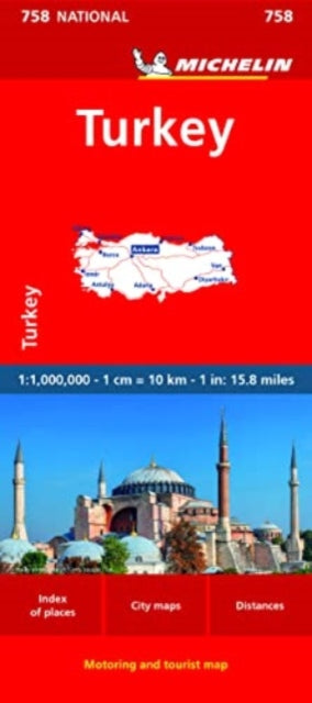 Cover image for 9782067259652 - Turkey - Michelin National Map 758