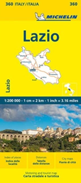 Cover image for 9782067259782 - Lazio - Michelin Local Map 360