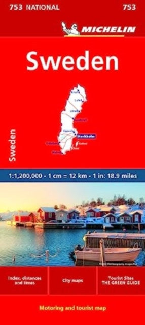 Cover image for 9782067259904 - Sweden - Michelin National Map 753