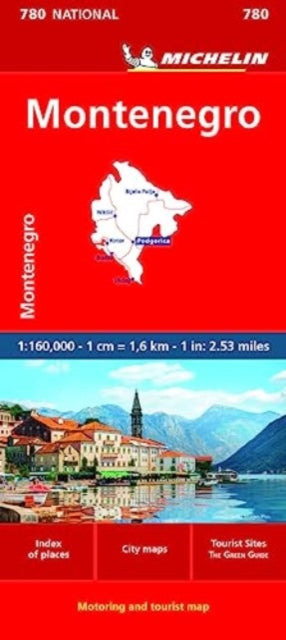 Cover image for 9782067259911 - Montenegro - Michelin National Map 780