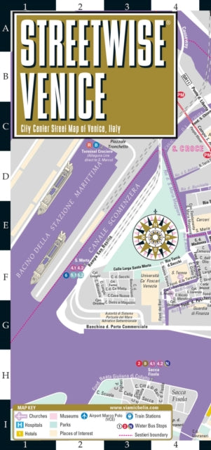 Supplemental image for 9782067259942 - Streetwise Venice Map - Laminated City Center Street Map of Venice, Italy