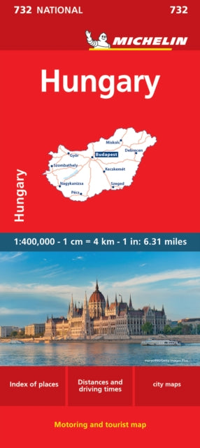 Cover image for 9782067261433 - Hungary - Michelin National Map 732