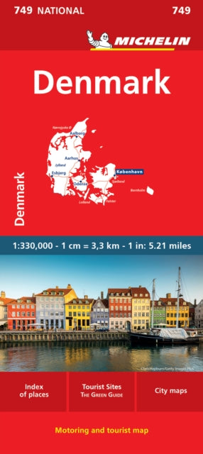 Cover image for 9782067262782 - Denmark - Michelin National Map 749