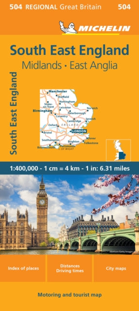 Cover image for 9782067263000 - South East England - Michelin Regional Map 504