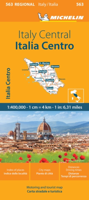 Cover image for 9782067263123 - Italy Centre - Michelin Regional Map 563