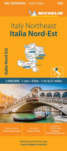 Cover image for 9782067263130 - Italy Northeast - Michelin Regional Map 562