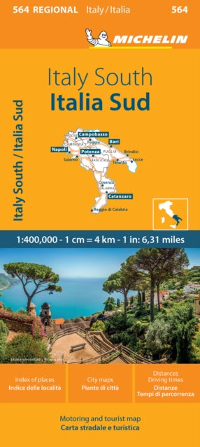 Cover image for 9782067263932 - Italy South - Michelin Regional Map 564