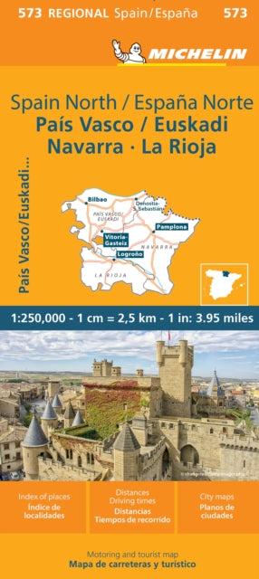 Supplemental image for 9782067263949 - Pais Vasco Navarra Euskadi La Rioja - Michelin Regional Map 573
