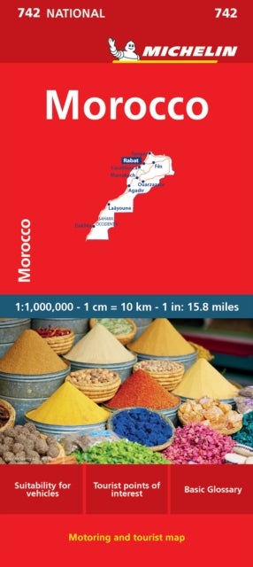 Cover image for 9782067263987 - Morocco - Michelin National Map 742