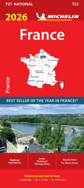 Cover image for 9782067269712 - France 2026 - Michelin National Map 721