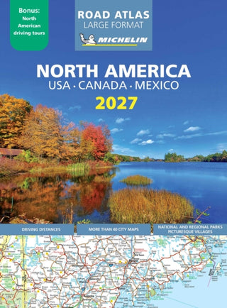 Cover image for 9782067272194 - USA - Canada - Mexico 2027 Atlas (Large Format A3-Paperback)