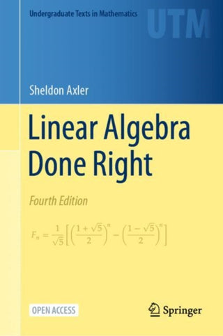 Cover image for 9783031410253 - Linear Algebra Done Right