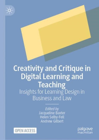 Cover image for 9783031680854 - Creativity and Critique in Digital Learning and Teaching