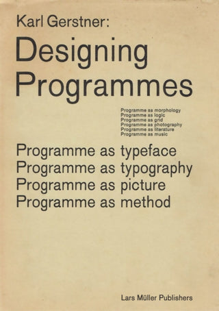 Cover image for 9783037785782 - Designing Programmes