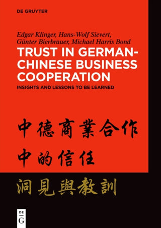 Supplemental image for 9783111344409 - Trust in German-Chinese Business Cooperation