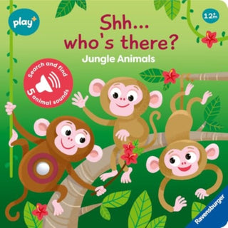 Cover image for 9783380970088 - Ravensburger Play+ Infant & Toddler - Shh, Who's there? Jungle Animals My First Seek and Find Sound Book