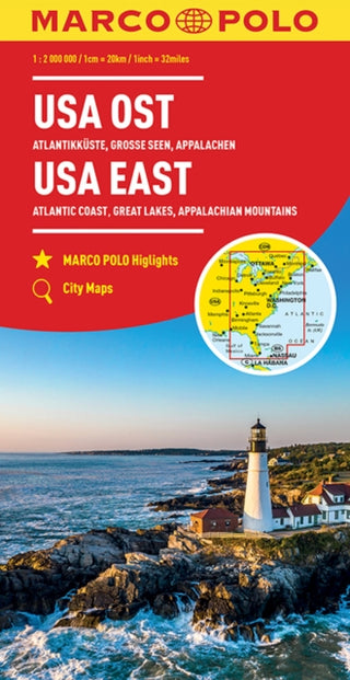Cover image for 9783575016997 - USA East Marco Polo Map