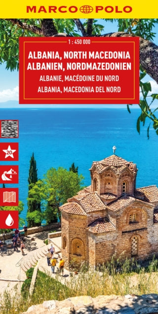 Supplemental image for 9783575018960 - Albania and North Macedonia Marco Polo Map