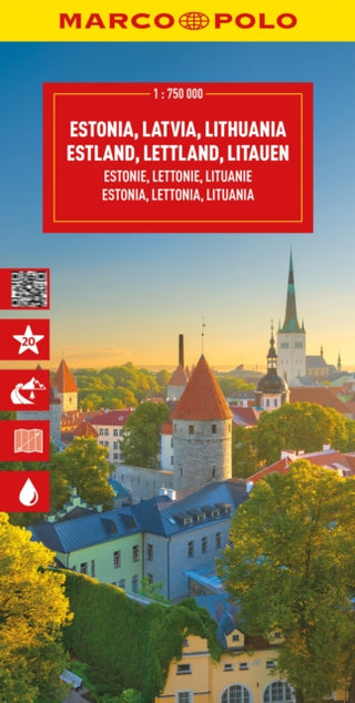 Cover image for 9783575021922 - Estonia, Latvia, Lithuania Marco Polo Map
