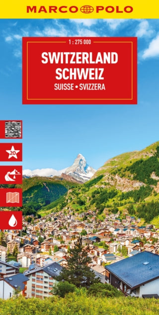 Cover image for 9783575022073 - Switzerland Marco Polo Map