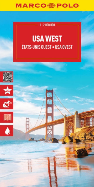 Cover image for 9783575022950 - USA West Marco Polo Map